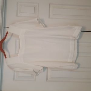 Madewell pull over white gauze top